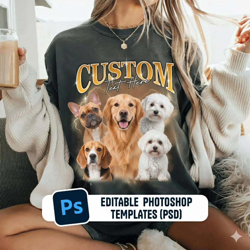 custom pet 90s bootleg t shirt