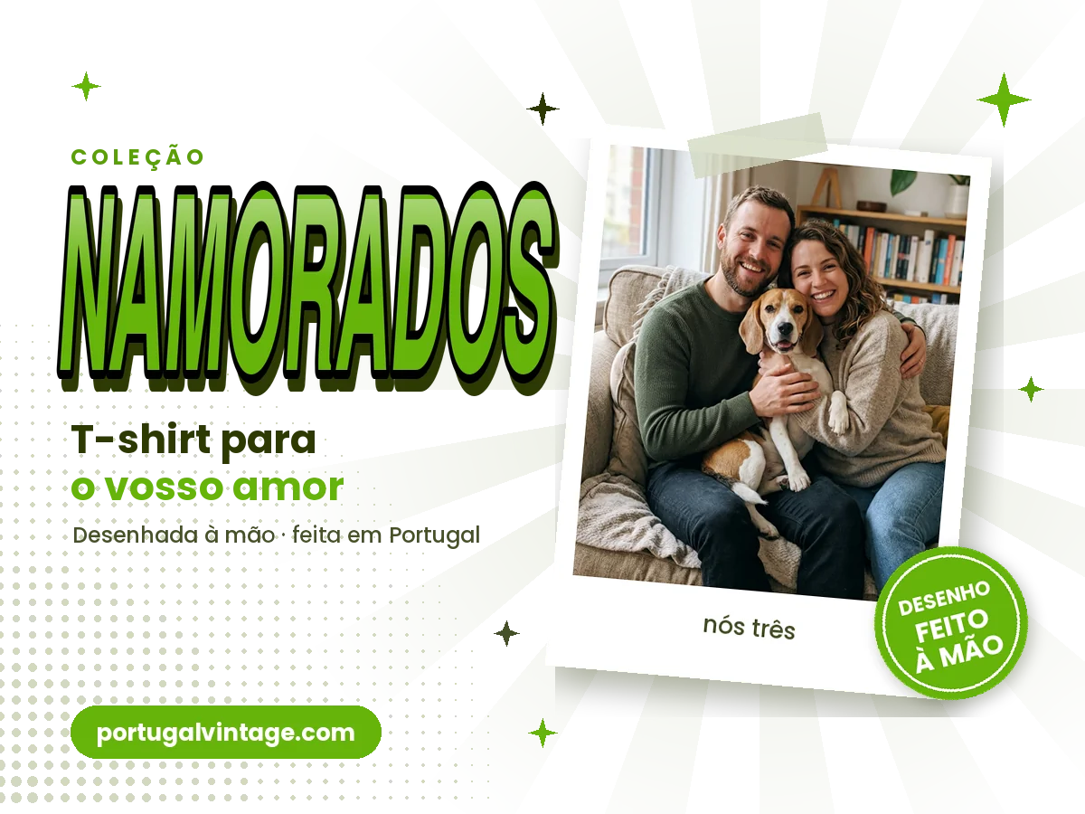 T-shirt personalizada para casal e namorados, desenhada à mão a partir da vossa foto