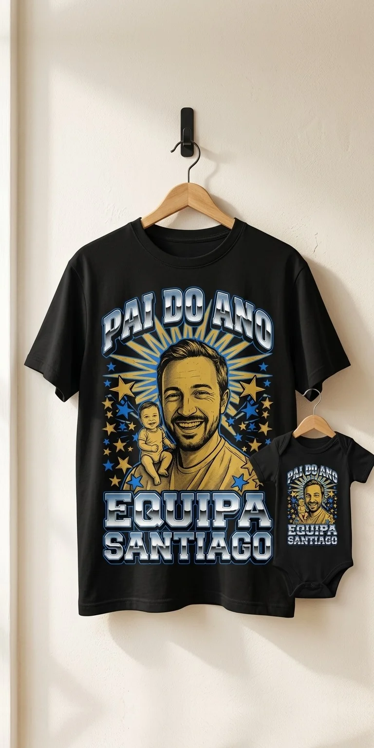 T-shirt personalizada pai do ano em estilo vintage anos 90, prenda para o Dia do Pai